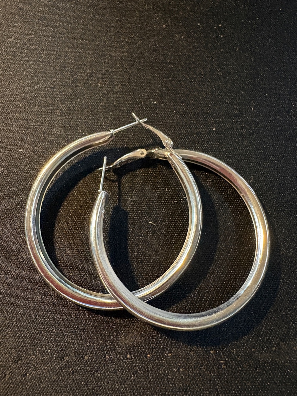 Classic Silver Hoop Earrings - Women's Jewelry